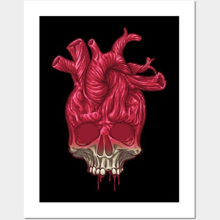 Heart in Mind Skull Posters and Art